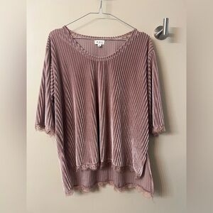 POL brand pleated velvet top